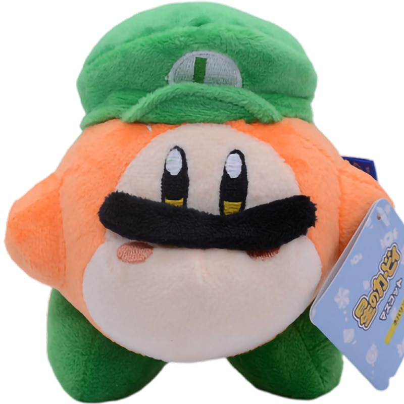 10 Cm Kawaii Super Mario Bros Luigi Soft Stuffed Plush Dolls Anime Kirby Characters Decor Pillow 3 - Kirby Plush