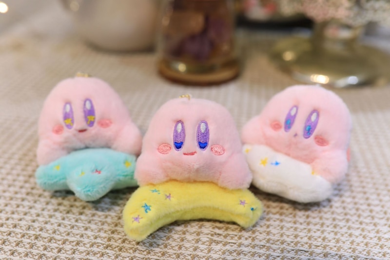 10CM Star Kirby Cartoon Keychain 3pcs set Random 1pcs Kawaii Anime Figures Kirby Stuffed Plush Toys 4 - Kirby Plush