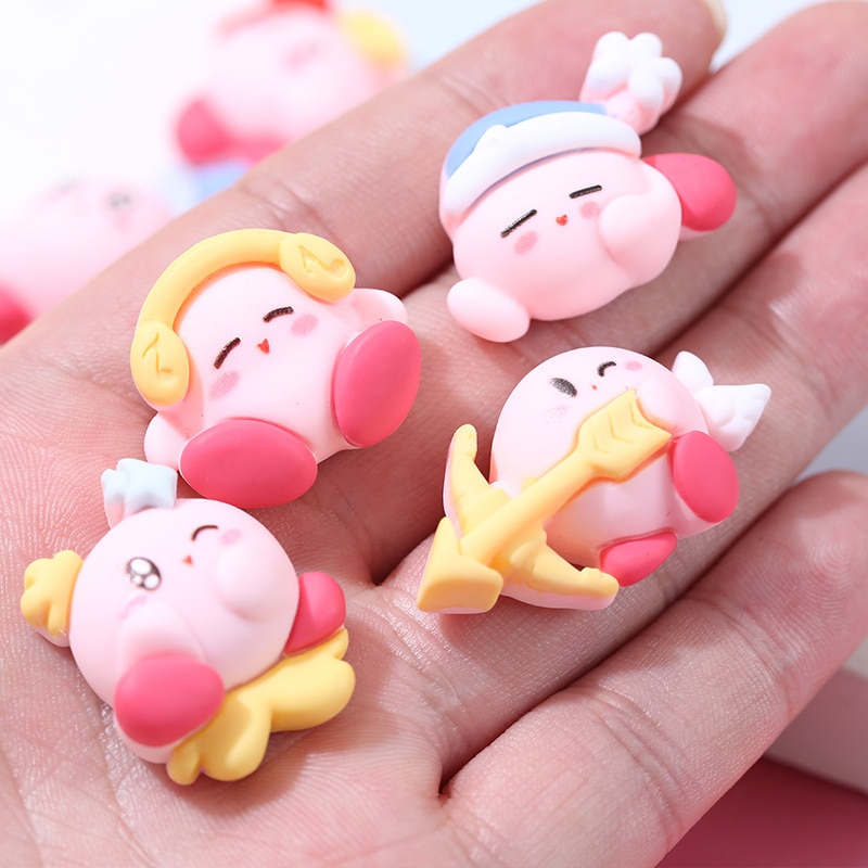 10pcs Kawaii Kirby Diy Resin Accessory Handmade Material Cute Magic Anime Phone Case Hair Ornament Multipurpose 3 - Kirby Plush