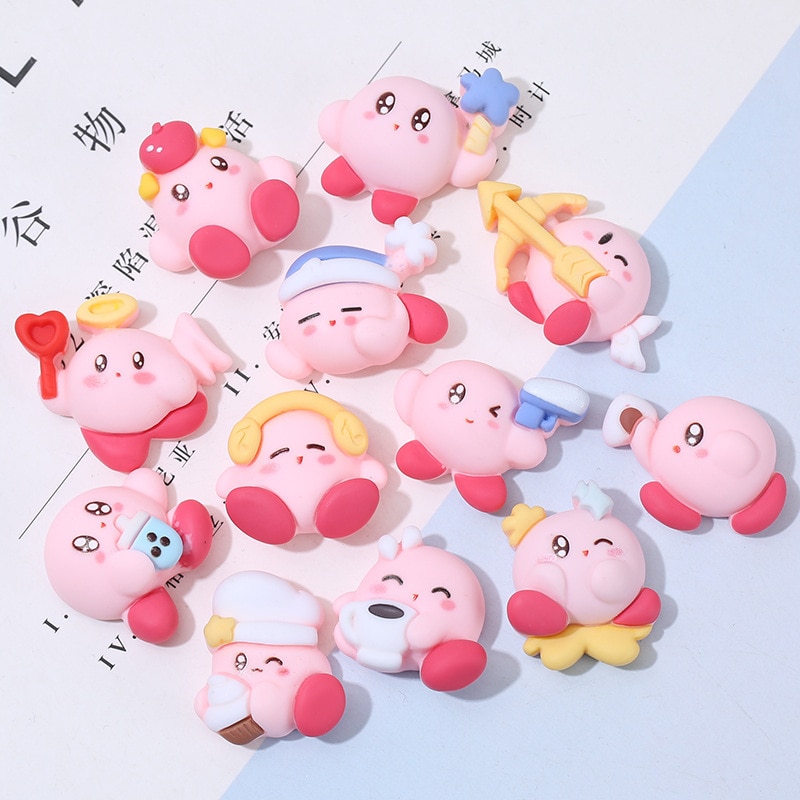 10pcs Kawaii Kirby Diy Resin Accessory Handmade Material Cute Magic Anime Phone Case Hair Ornament Multipurpose - Kirby Plush