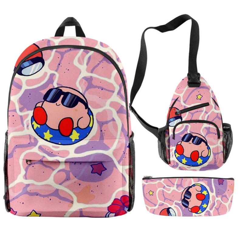 2023 NEW Anime Star Kabi Kirby Coin Purse 3D Children School Bags Kids Backpacks Kindergarten Chest 1 - Kirby Plush