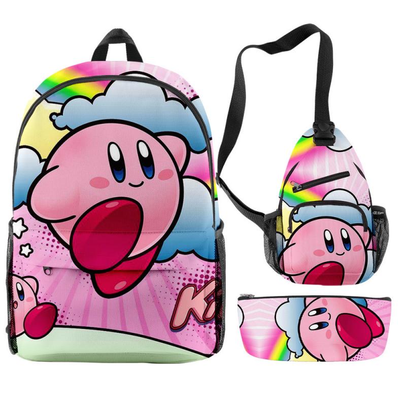2023 NEW Anime Star Kabi Kirby Coin Purse 3D Children School Bags Kids Backpacks Kindergarten Chest 2 - Kirby Plush