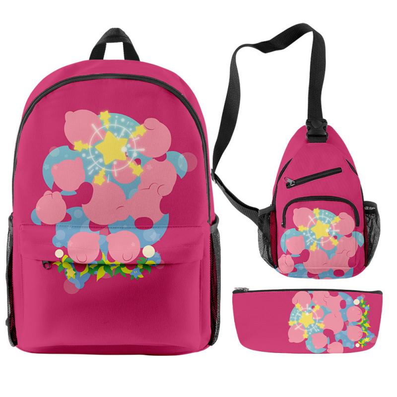 2023 NEW Anime Star Kabi Kirby Coin Purse 3D Children School Bags Kids Backpacks Kindergarten Chest 3 - Kirby Plush