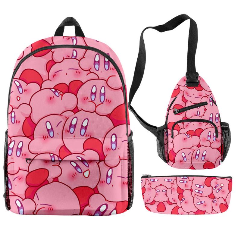 2023 NEW Anime Star Kabi Kirby Coin Purse 3D Children School Bags Kids Backpacks Kindergarten Chest 4 - Kirby Plush