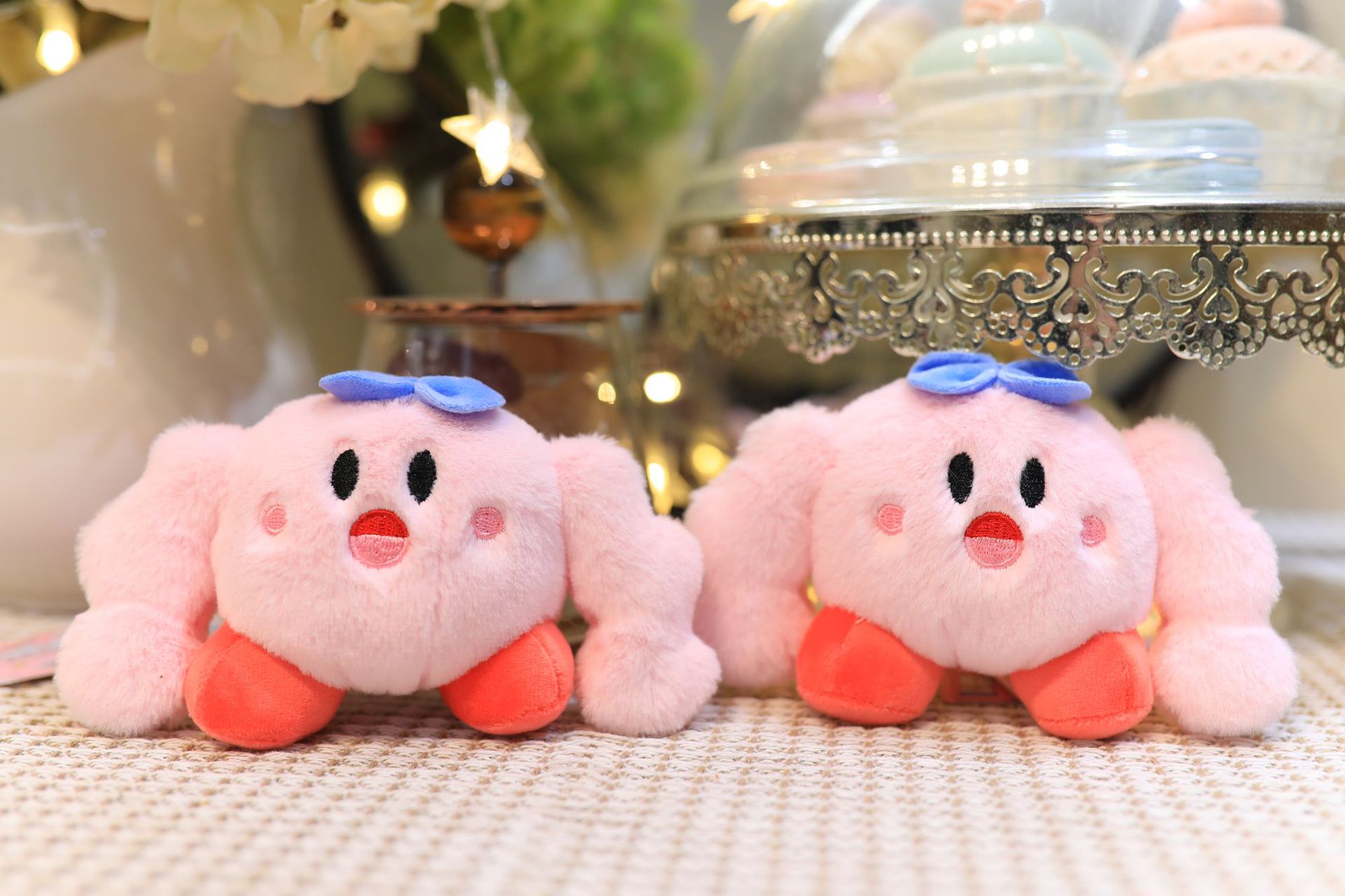 2023 New Kirby Keychain Stuffed Plush Toys Kawaii Muscle Kirby Cotton Cartoon Plush Dolls Soft Peluche 4 - Kirby Plush