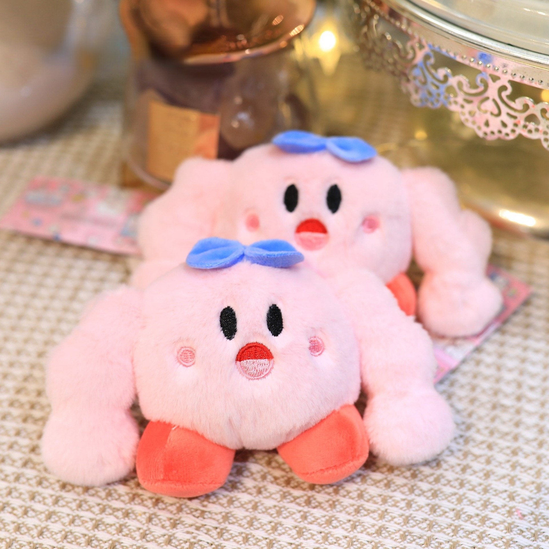 2023 New Kirby Keychain Stuffed Plush Toys Kawaii Muscle Kirby Cotton Cartoon Plush Dolls Soft Peluche - Kirby Plush