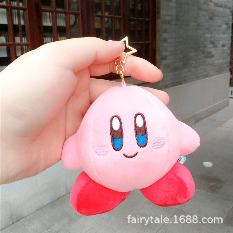 2023 Star Kirby Keychain Children Keyring Kawaii Plush Toys Pink Kirby Keychains Girls Pendant Key Chain 1 - Kirby Plush
