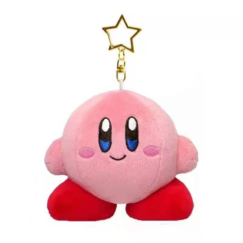 2023 Star Kirby Keychain Children Keyring Kawaii Plush Toys Pink Kirby Keychains Girls Pendant Key Chain 2 - Kirby Plush