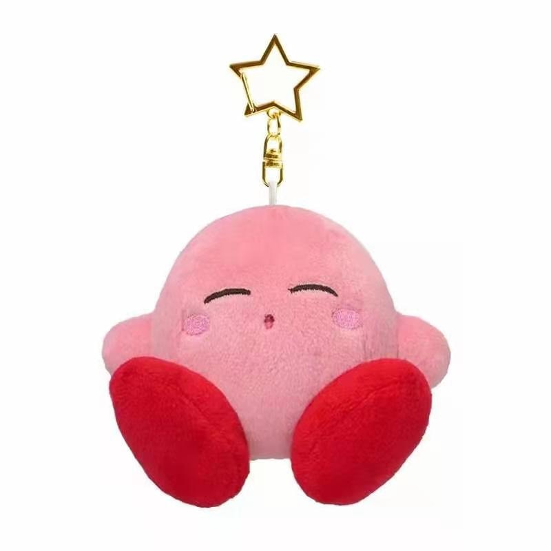 2023 Star Kirby Keychain Children Keyring Kawaii Plush Toys Pink Kirby Keychains Girls Pendant Key Chain 3 - Kirby Plush