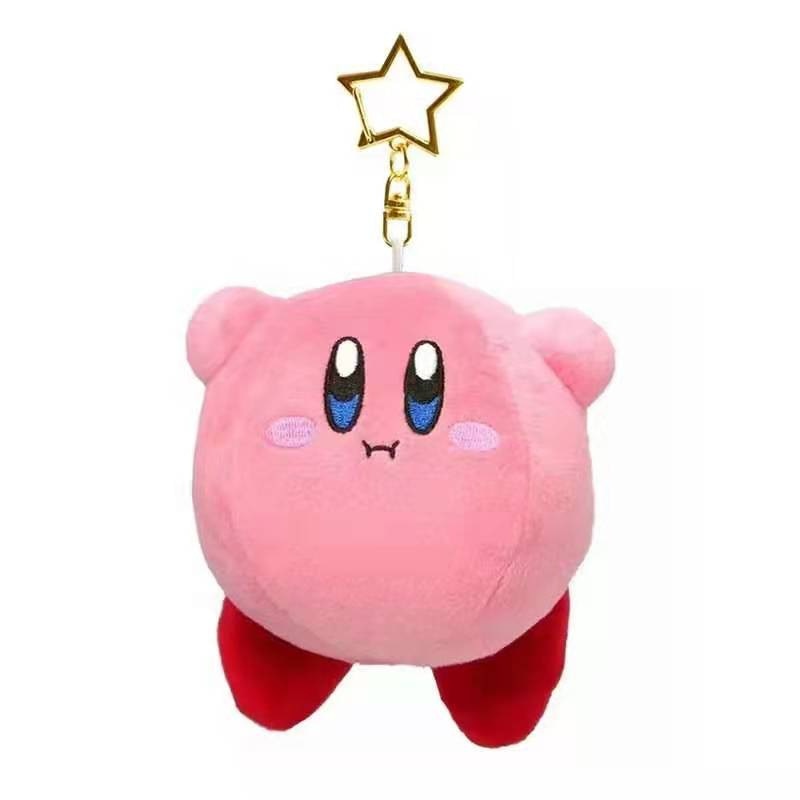 2023 Star Kirby Keychain Children Keyring Kawaii Plush Toys Pink Kirby Keychains Girls Pendant Key Chain 4 - Kirby Plush