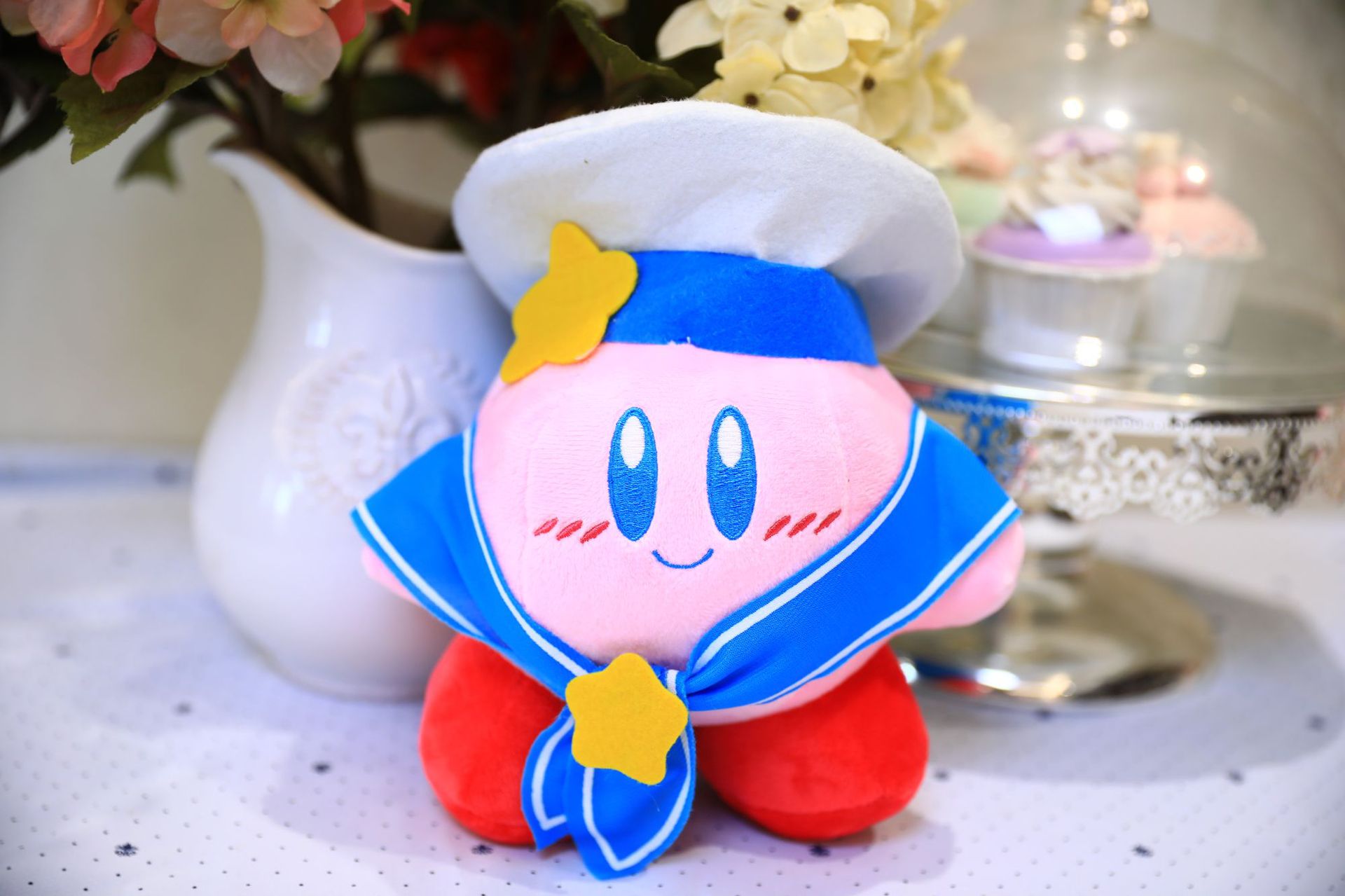 20cm Kawaii Special Pink Game Kirby Plush Keychain Sailor Suit Star Adventure Animal Pendant Soft Stuffed 3 - Kirby Plush