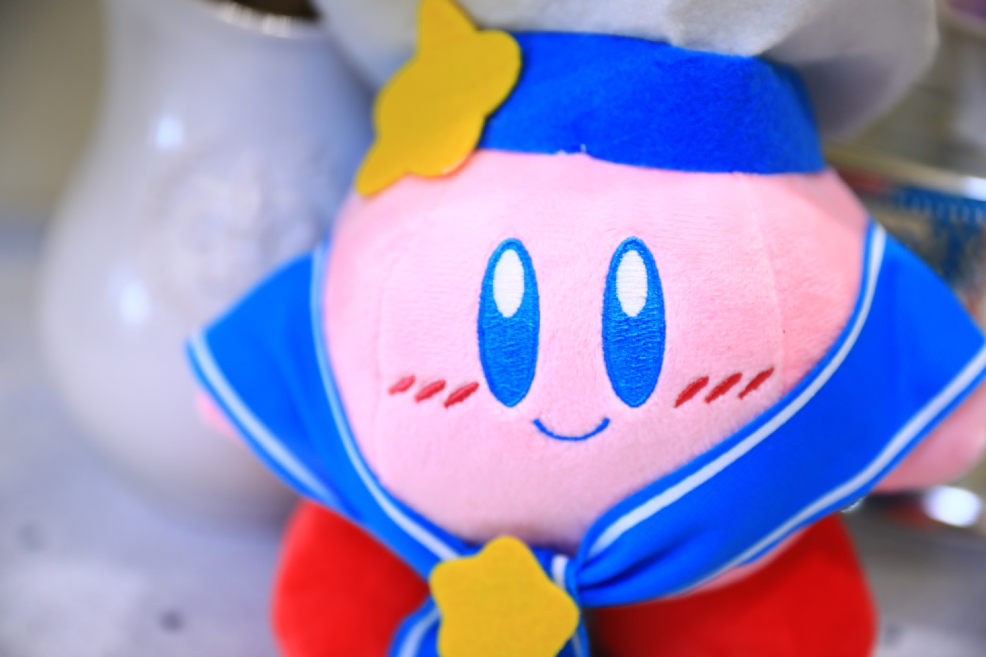 20cm Kawaii Special Pink Game Kirby Plush Keychain Sailor Suit Star Adventure Animal Pendant Soft Stuffed 5 - Kirby Plush