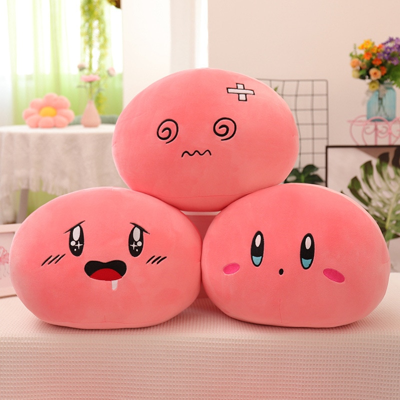 23 42 60cm Kirby Plush Toys Pillow Cartoon Game Doll Fluffy Pillow Soft Stuffed Pink Slime 3 - Kirby Plush