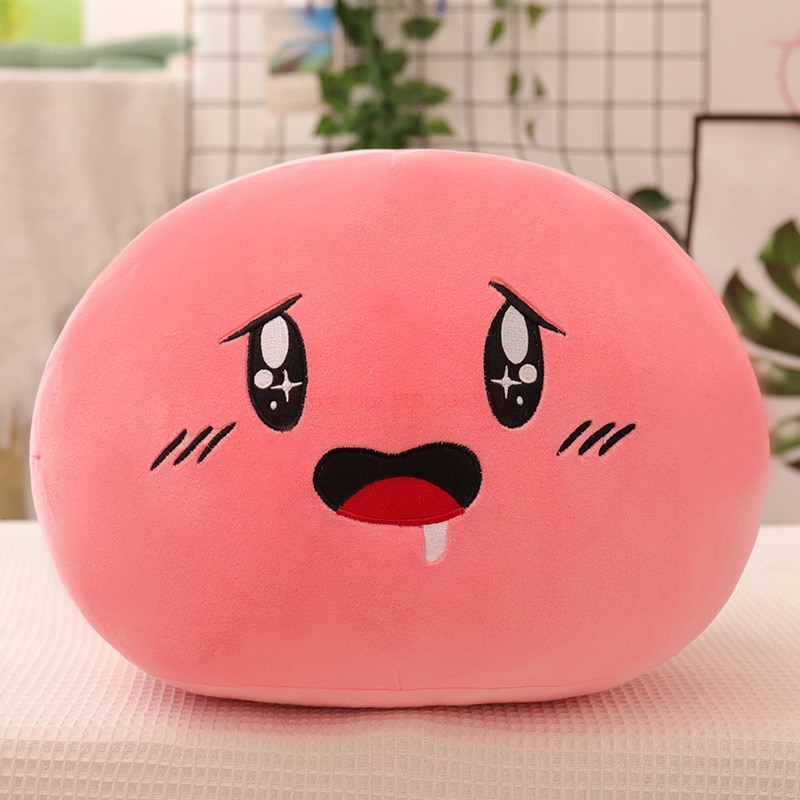 23 42 60cm Kirby Plush Toys Pillow Cartoon Game Doll Fluffy Pillow Soft Stuffed Pink Slime 5 - Kirby Plush
