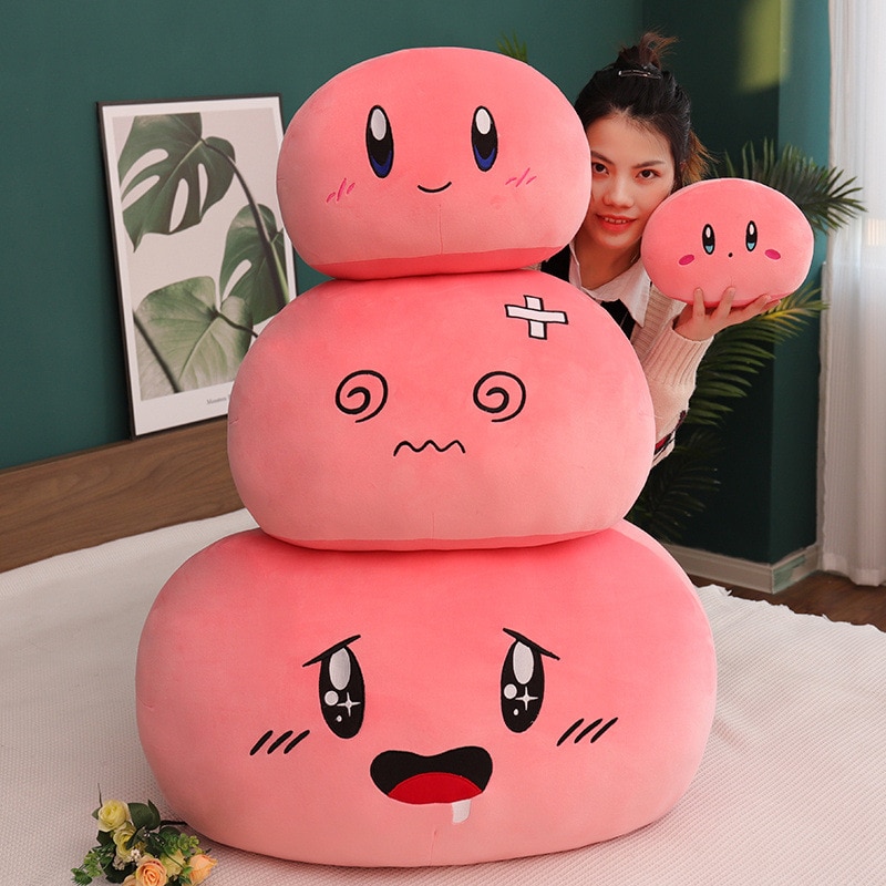 23 42 60cm Kirby Plush Toys Pillow Cartoon Game Doll Fluffy Pillow Soft Stuffed Pink Slime - Kirby Plush