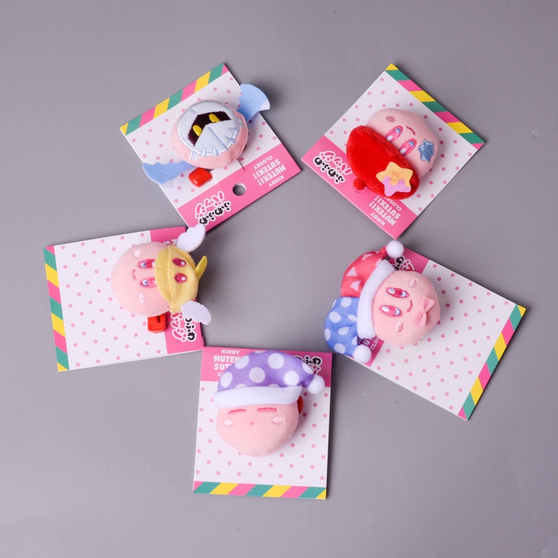 4cm Cartoon Anime Figure Star Kirby Stuffed Plush Toy Kawaii Cute Soft Plushie Doll Toys Badge 5 - Kirby Plush