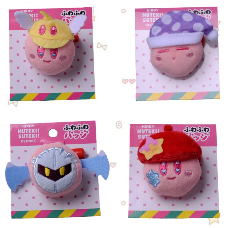 4cm Cartoon Anime Figure Star Kirby Stuffed Plush Toy Kawaii Cute Soft Plushie Doll Toys Badge - Kirby Plush