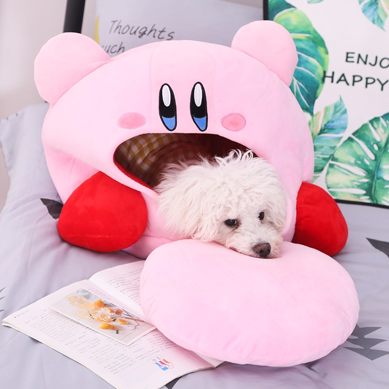 Anime Games Kirby Peripheral Plush Doll Funny Nap Pillow Soft Pet Cat Nest Kawaii Stuffed Toy 3 - Kirby Plush