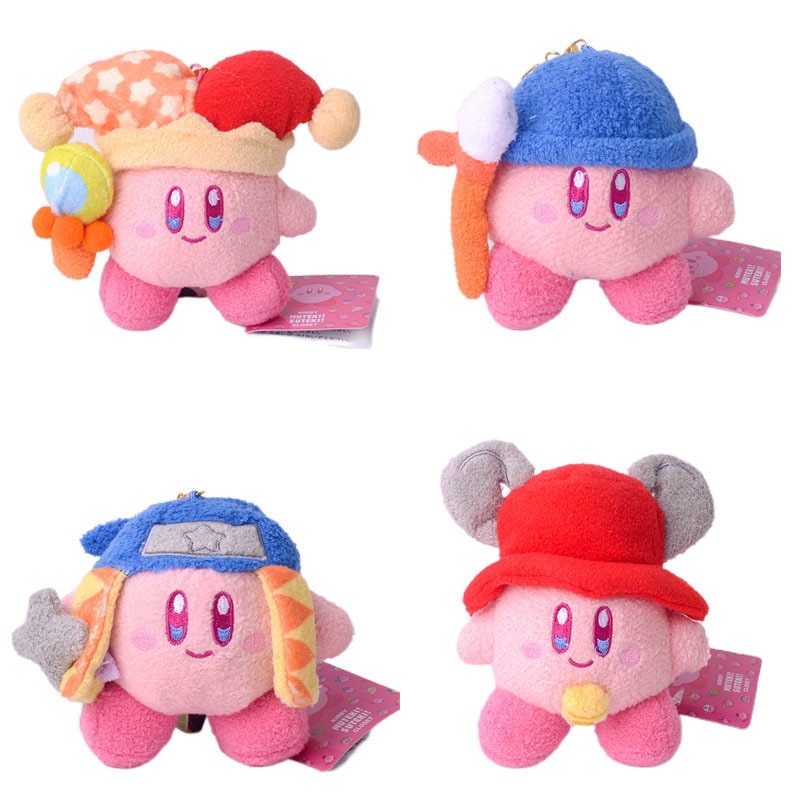 Cartoon Anime Stars Kirby Cosplay Ninja Plush Toys Keychain Kawaii Stuffed Plushie Soft Dolls Bag Pendant 1 - Kirby Plush