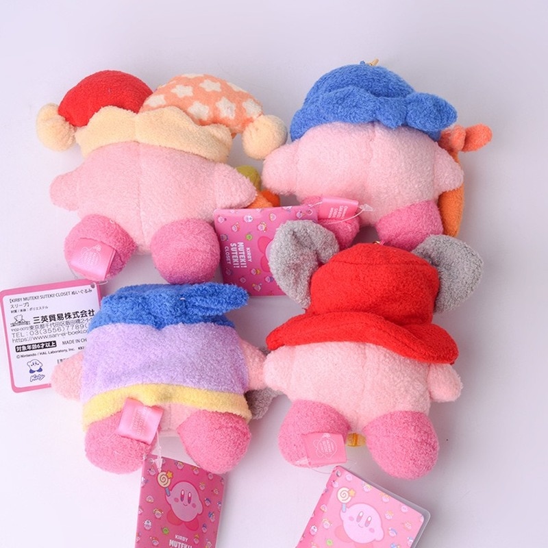 Cartoon Anime Stars Kirby Cosplay Ninja Plush Toys Keychain Kawaii Stuffed Plushie Soft Dolls Bag Pendant 2 - Kirby Plush