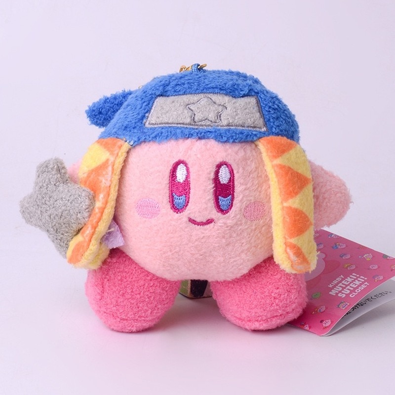Cartoon Anime Stars Kirby Cosplay Ninja Plush Toys Keychain Kawaii Stuffed Plushie Soft Dolls Bag Pendant 4 - Kirby Plush