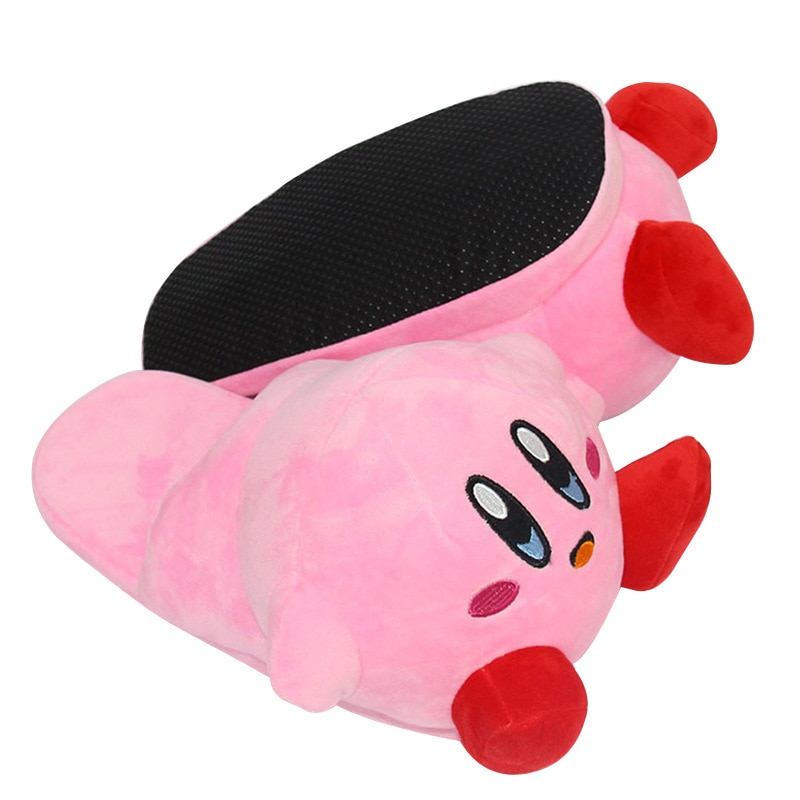 Cartoon Anime Stuffed Star Kirby Plush Cotton Slippers Half Pack Heel Plushie Home Kawaii Cute Soft 5 - Kirby Plush