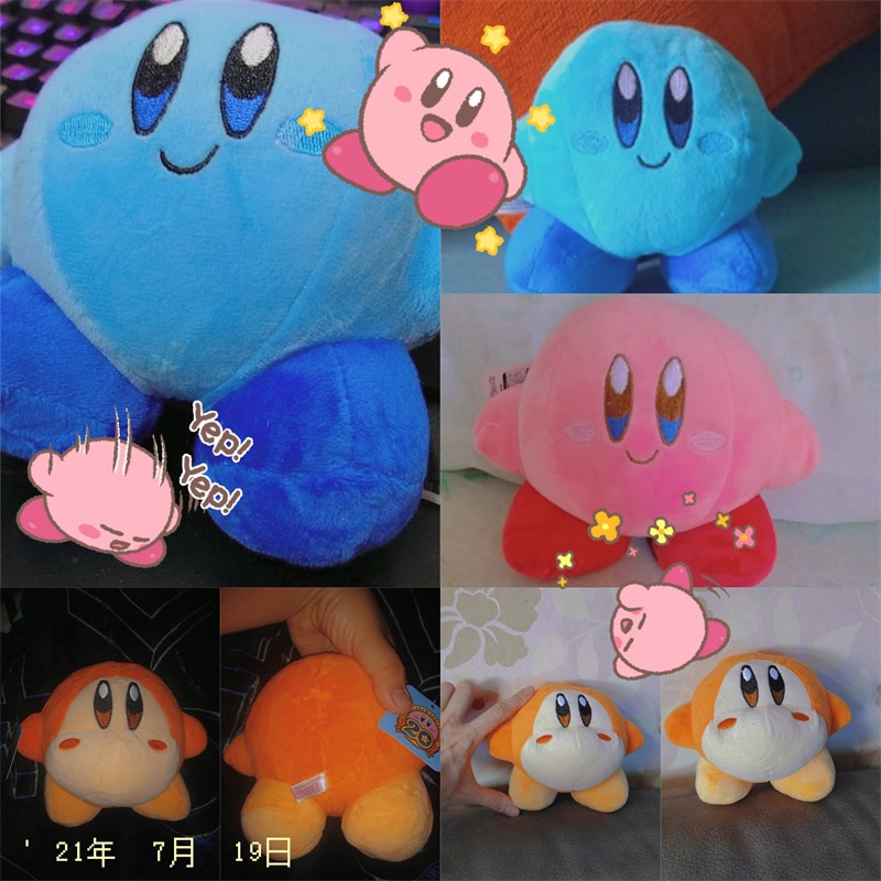 Cartoon Kirby Anime Plush Toys For Children Cute Waddle Dee Doo Blue Kirby Stuffed Toys Girls - Kirby Plush