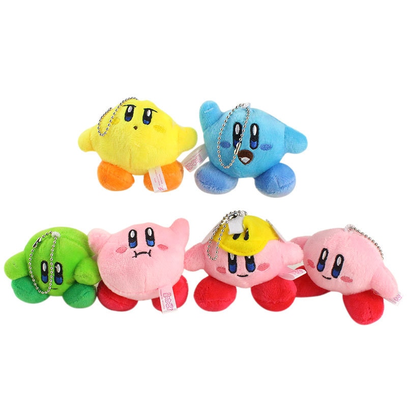 Cute Anime Figures Kirby Plush Keychain Cartoon Dolls Pink Kirby Waddle Dee Doo Toys Girls Bags 1 - Kirby Plush