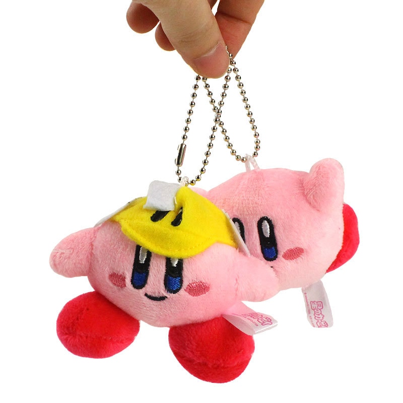 Cute Anime Figures Kirby Plush Keychain Cartoon Dolls Pink Kirby Waddle Dee Doo Toys Girls Bags 3 - Kirby Plush