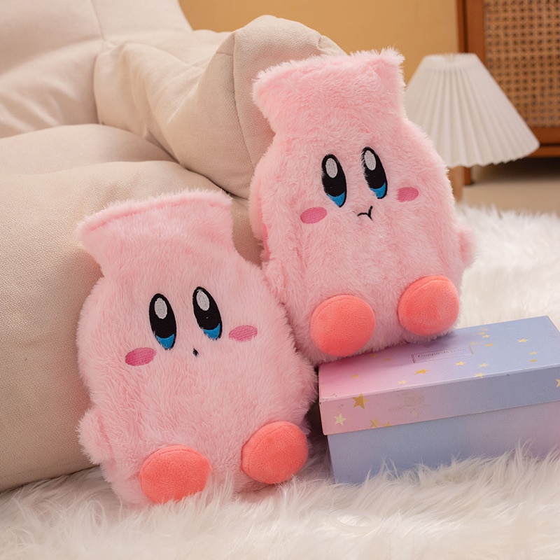 Cute Cartoon Pink Kirby Water Filling Hot Water Bottle with Plush Cover Hot Compress Hot Water - Kirby Plush
