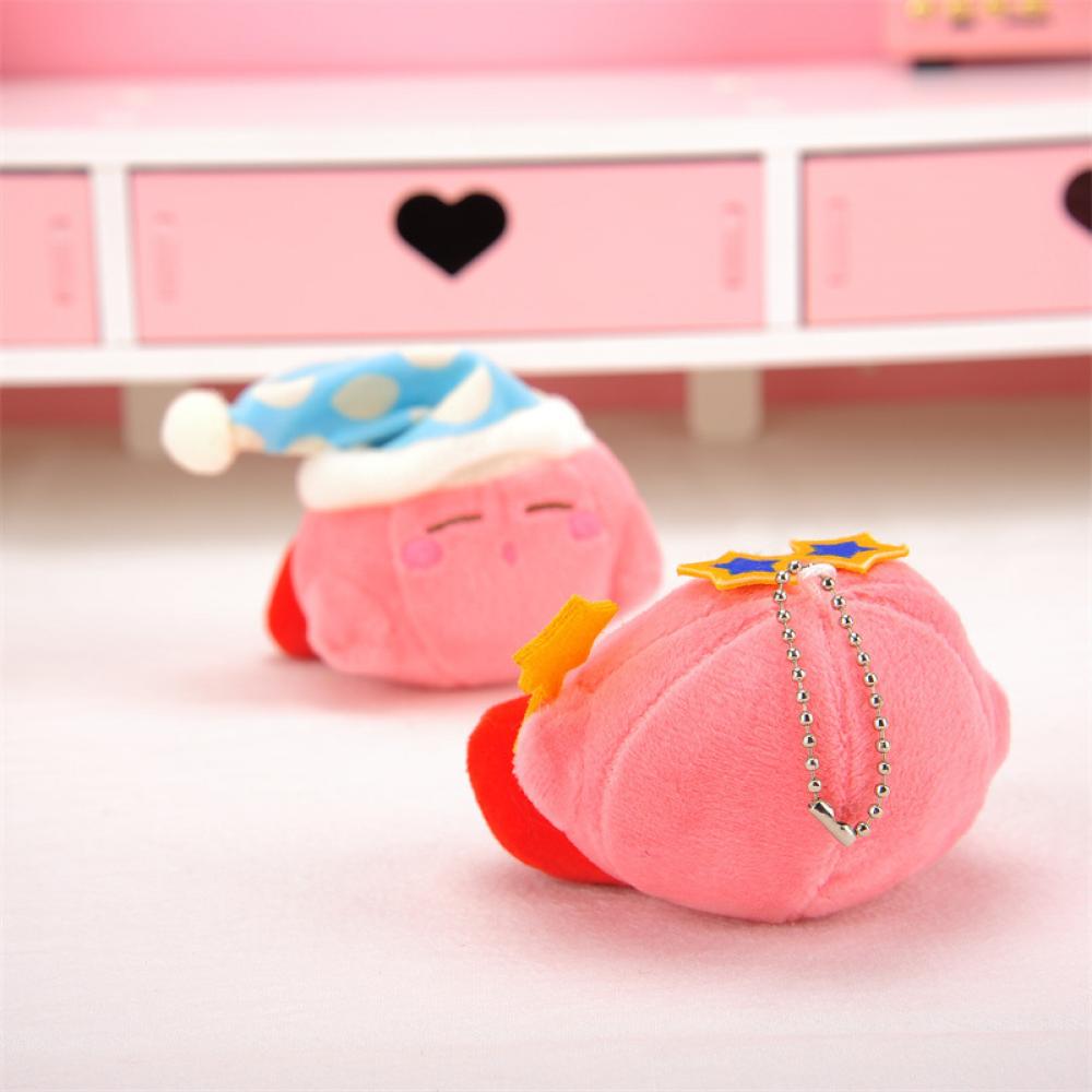 Japanese Plush Keychain Popular Cartoon Star Kirby Pink Girl Heart Plush Doll Toy Bag Pendant Cute 1 - Kirby Plush