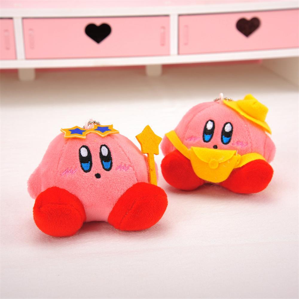 Japanese Plush Keychain Popular Cartoon Star Kirby Pink Girl Heart Plush Doll Toy Bag Pendant Cute 3 - Kirby Plush