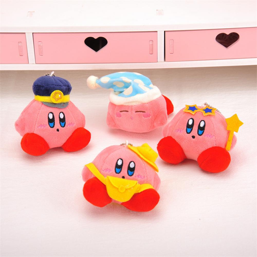 Japanese Plush Keychain Popular Cartoon Star Kirby Pink Girl Heart Plush Doll Toy Bag Pendant Cute - Kirby Plush