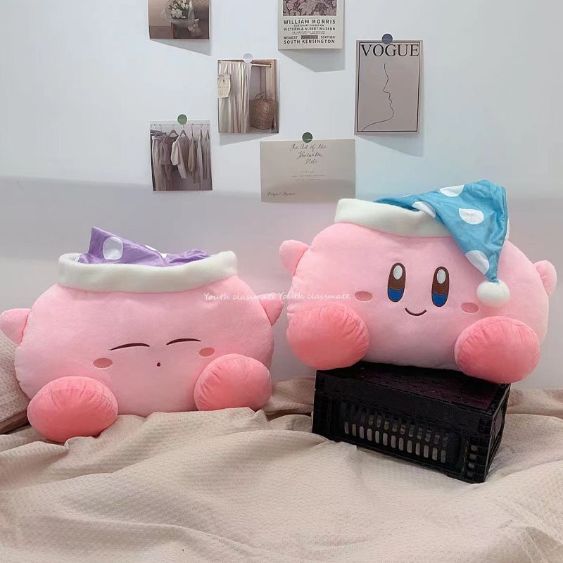 Kawaii Anime Cartoon Kirby Plush Car Neck Headrest Pillow Car Accessories Cushion Soft Plushie Neck Protector 5 - Kirby Plush