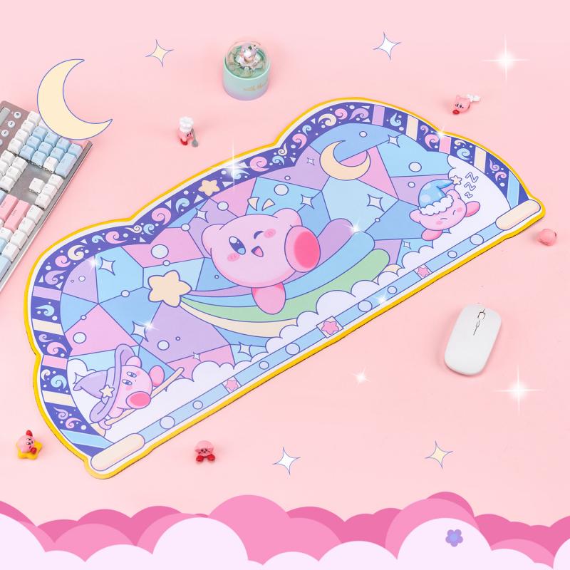 Kawaii Anime Kirbys Mouse Pad Cartoon Cute Plush Rug Blanket Student Huge Wrist Pad Non Slip 2 - Kirby Plush