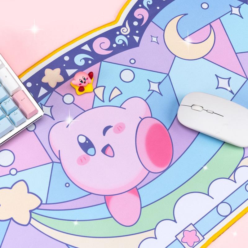 Kawaii Anime Kirbys Mouse Pad Cartoon Cute Plush Rug Blanket Student Huge Wrist Pad Non Slip 3 - Kirby Plush
