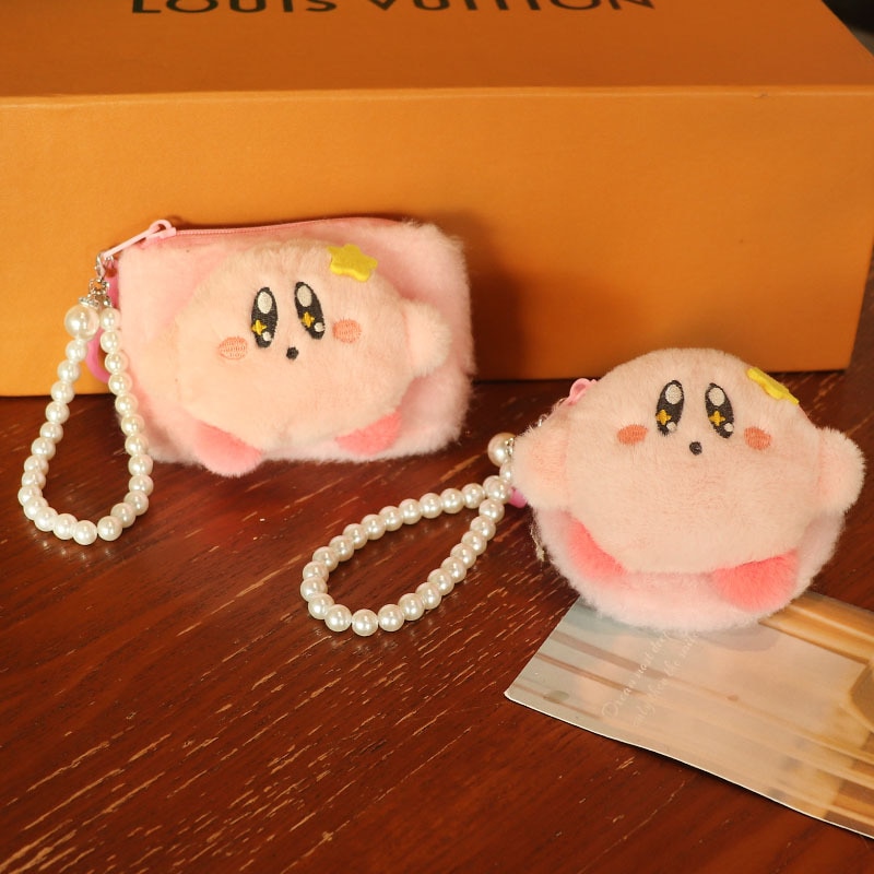 Kawaii Anime Kirbys Plush Zero Wallet Cartoon Cute Plush Doll Backpack Pendant Mini Headset Bag Storage 2 - Kirby Plush