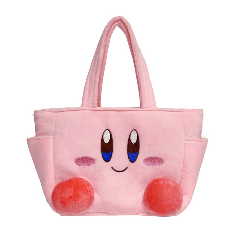 Kawaii Kirby Anime Cartoon Plush Doll Lunch Bag Picnic Travel Pouch Handbags Lunch Box Tote Bags 3 - Kirby Plush