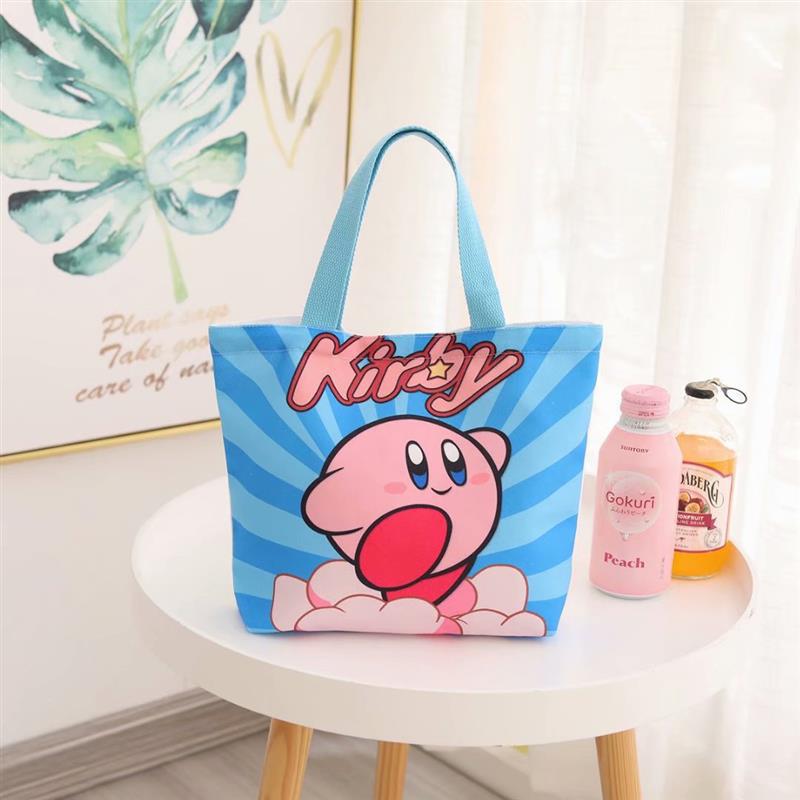Kawaii Kirby Cartoon Cute Canvas One Shoulder Hand Bag Girl Portable Canvas Bag Creative Keep Warm 4 - Kirby Plush
