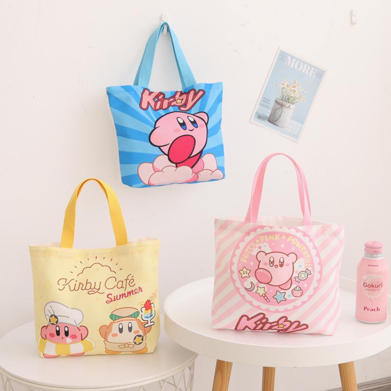 Kawaii Kirby Cartoon Cute Canvas One Shoulder Hand Bag Girl Portable Canvas Bag Creative Keep Warm - Kirby Plush