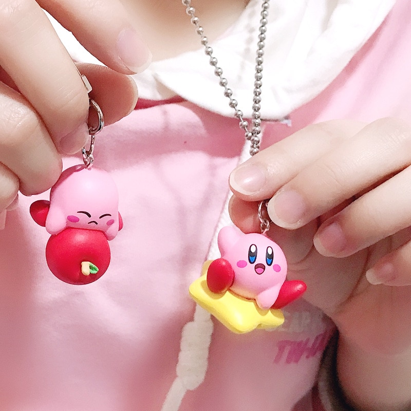 Kawaii Kirby PVC Doll Necklace Keychain Backpack Pendant Car Ornaments Birthday Present Girlfriend Gift 1 - Kirby Plush