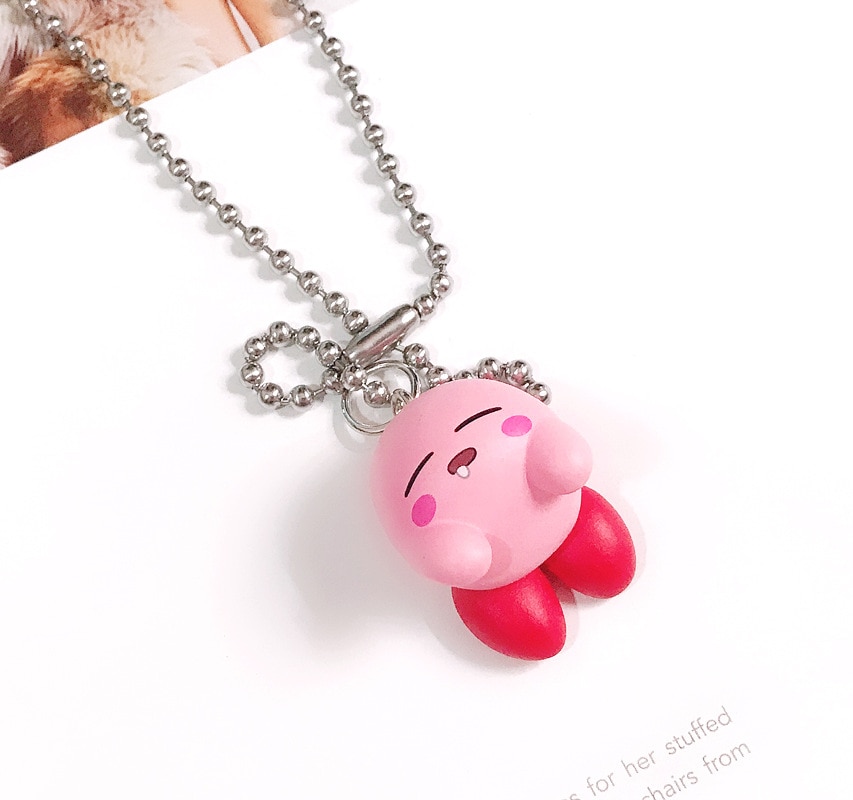 Kawaii Kirby PVC Doll Necklace Keychain Backpack Pendant Car Ornaments Birthday Present Girlfriend Gift 3 - Kirby Plush