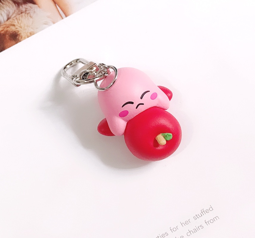 Kawaii Kirby PVC Doll Necklace Keychain Backpack Pendant Car Ornaments Birthday Present Girlfriend Gift 5 - Kirby Plush