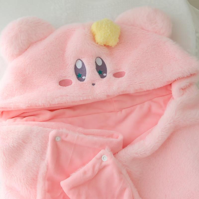 Kirby Cute Anime Kawaii Plush Cape Hooded Coat House Shawl Nap Blanket Quilt Girl Birthday Christmas 2 - Kirby Plush