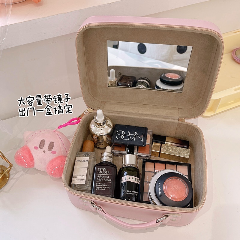 Kirby Kawaii Japanese Girl Heart Portable Cosmetic Box Large capacity Cosmetic Bag Travel Wash Bag Storage 4 - Kirby Plush