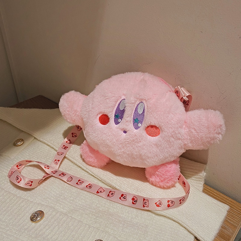 Kirby Plush Doll Girl Handbag Anime Japanese and Korean Sweet Student One shoulder Pink Soft Cute 2 - Kirby Plush