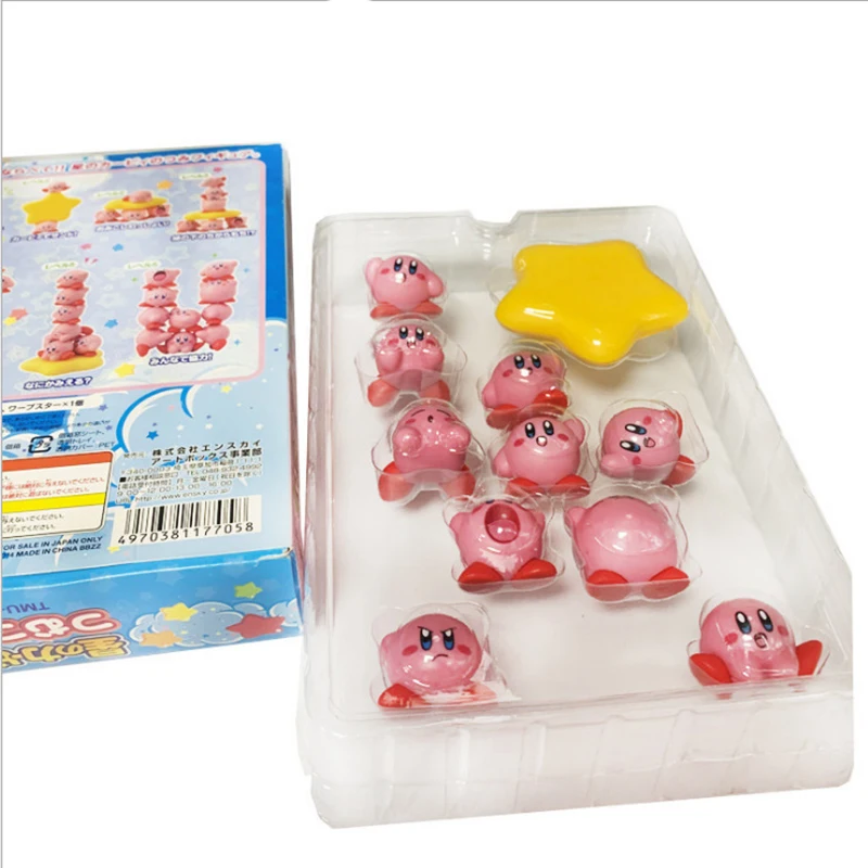 10pcs Mini Dolls Set Anime Game Star Kirby Pile Up Figure Toy Cartoon Action Figurine Stackable 1 - Kirby Plush
