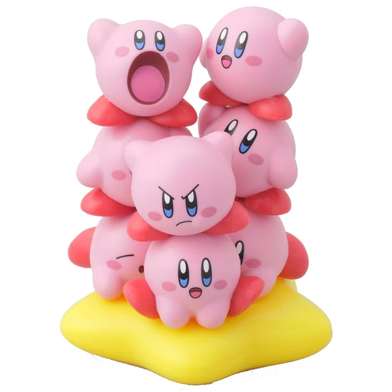 10pcs Mini Dolls Set Anime Game Star Kirby Pile Up Figure Toy Cartoon Action Figurine Stackable 2 - Kirby Plush