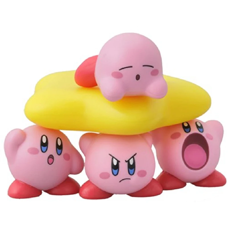 10pcs Mini Dolls Set Anime Game Star Kirby Pile Up Figure Toy Cartoon Action Figurine Stackable 3 - Kirby Plush