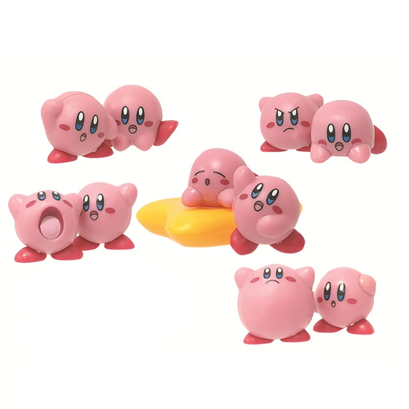 10pcs Mini Dolls Set Anime Game Star Kirby Pile Up Figure Toy Cartoon Action Figurine Stackable 4 - Kirby Plush